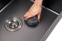 Évier de cuisine rectangulaire en céramique de quartz noir OEM sous plan en granit composite pour la cuisine