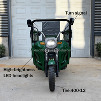 Tricycle Électrique 60V en Acier, Moteur Brushless 1000W, Batterie Plomb-Acide, 3 Vitesses, Carrosserie Ouverte, Transport de Marchandises, Garantie 3 Ans