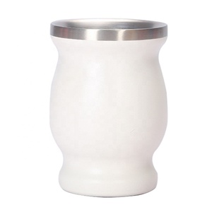 Vaso de doble pared de 8oz personalizado, acero inoxidable, cerveza, café, leche, cerveza, mate, taza de calabaza con pajita - Product Image 2