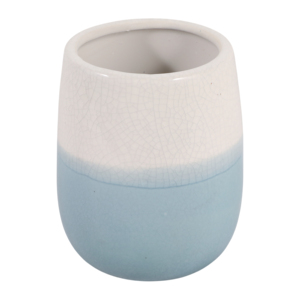 Portapenne in ceramica bicolore per organizer da scrivania, accessorio elegante per l'ufficio, piccolo contenitore da scrivania per penne - Product Image 1