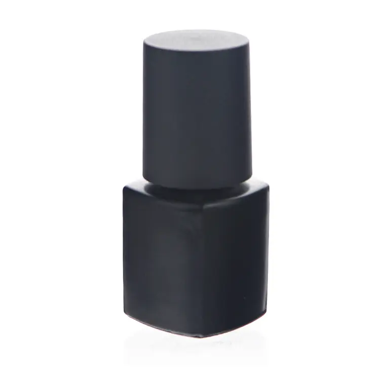 निर्माता स्टॉक उच्च-गुणवत्ता 6ml वर्ग मैट काले पेंच नेल पॉलिश तेल कांच की बोतल