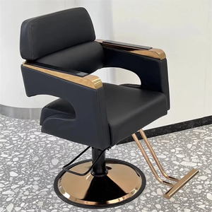 Fauteuil de Barbier Moderne en Cuir de Haute Qualité avec Fonction Massage Multifonctionnelle, Chaise de Coiffure en Acier Très Vendue pour Spa et Beauté - Product Image 1