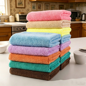 Cross-border source microfiber kitchen dishcloths, colorfast dish towels, lazy housework <b>tablecloths</b>, cleaning cloths - Product Image 1
