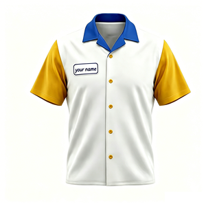 เสื้อโบว์ลิ่งสั่งทำ TOOHOO พร้อมชื่อและโลโก้ สไตล์เรโทร วินเทจ แขนสั้น ติดกระดุม ชุดทีม ฮาวายัน ขายส่ง - Product Image 3