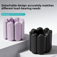 Ensemble de 2 bracelets lestés réglables en silicone, poids de poignet portables pour Pilates, Yoga, entraînement de force, équipement pour adultes