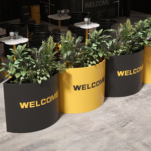 Juego de Macetas Circulares Industriales - Combinación Creativa de Macetas de Hierro - Product Image 2