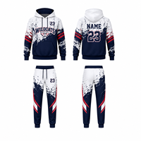 Ensemble de survêtement personnalisé pour équipe, sweat-shirt de sport personnalisé avec impression de logo, nom et numéro pour club et équipe