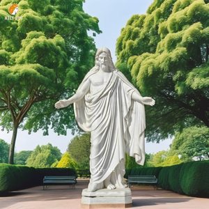Trang trí tôn giáo Tay Chạm Khắc Đá Cẩm Thạch christus tượng để bán - Product Image 4