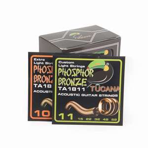 Corde per <span class=keywords><strong>Chitarra</strong></span> Acustica Tucana Nickel Wound, Finitura Opaca Dorata, Confezione in Scatola di Carta, MOQ 500, 10 Pezzi, Calibro 010 011 <span class=keywords><strong>LA</strong></span>/LC/LE/LB - Product Image 3
