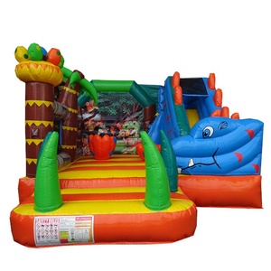 Khủng Long Đảo bouncy lâu đài trượt nhảy lâu đài vui vẻ trò chơi lâu đài bouncy với trượt <span class=keywords><strong>Combo</strong></span> trẻ em người lớn bên Thiên Đường - Product Image 1