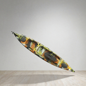 Kayak de pêche monoplace avec coque en LLDPE pour lacs et rivières, certifié CE - Product Image 3