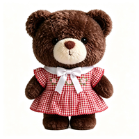 Ours en peluche doux en gros, jouet en peluche mignon, poupée ours à habiller, animal de dessin animé pour cadeau, ours en peluche personnalisé