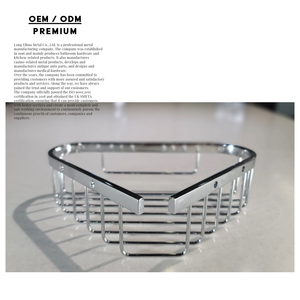 Cesta de malla redonda para baño de acero inoxidable 304, estante de malla montado en la pared, cesta de esquina, estante de esquina, almacenamiento - Product Image 2