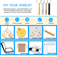 Collier personnalisé en acier inoxydable plaqué or à disque commémoratif d'empreintes digitales bijoux gravés personnalisés cadeau sentimental pour les femmes