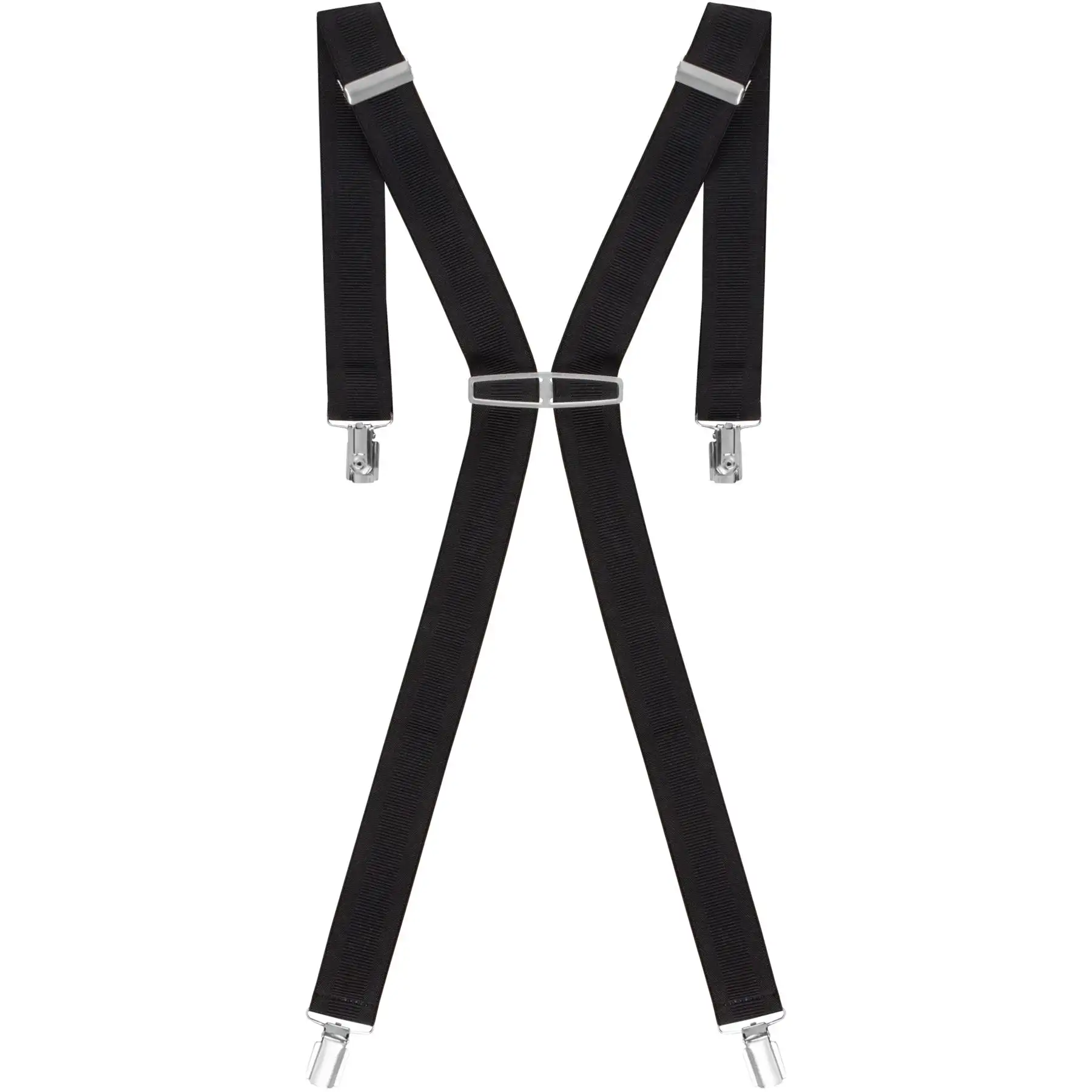Черные подтяжки, простые сверхмощные подтяжки шириной 25 мм для мужчин, регулируемые <span class=keywords><strong>брюк</strong></span>и унисекс