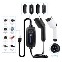 Station de recharge mobile de niveau 2 TYPE 2 avec écran OLCD, chargeur EV portable pour Tesla