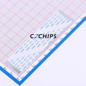 YTC10A-22P-100-4-8 FFC Cable (Flexible Flat Cable) P=1mm Connector 22P 1mm Non-Inverting 10cm - Product Image 1