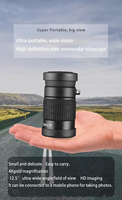 High Definition Long Distance Near Focus Optical 4x12mm Monocular Tourist Hunting Bird Watching Outdoor Telescope