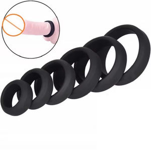 Anneau pénien pour hommes, anneau de scrotum, étireur de testicules, ceinture en silicone pour pénis, anneaux de retenue du sperme, outil sexuel pour hommes - Product Image 1