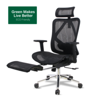 Chaise de bureau ergonomique en maille complète certifiée Reach avec repose-pieds Chaise de bureau ergonomique Cadeira Escritorio Sillas De Escritorio