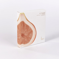 Boîte personnalisée gaufrée avec illustration de fruits pour masque facial au collagène végétal, coffret de soins de la peau en carton