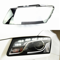 Cache phare transparent en verre pour phare avant de voiture pour Audi Q5 2010 2011 2012 Auto Light Housing Case
