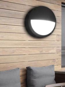 Outdoor 20W 30W <b>LED</b> Bulkhead <b>Light</b> Wall Mounted <b>Round</b> with Aluminum Base and Polycarbonate Diffuser - Product Image 2