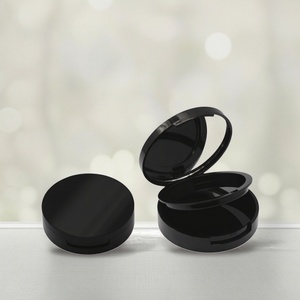 Envase de Plástico Personalizado para Polvos Negros, Contenedor Vacío para Rubor con Logotipo para Almacenamiento de Productos de Belleza - Product Image 1