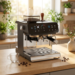 Cafetera Espresso Semiautomática Doméstica con Molinillo Integrado + Extracción de Espresso + Espumador de Leche, Control PID, Cabezal de Extracción de 58 mm - Product Image 1