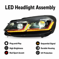 Kit de modernisation de phares avant à LED complets pour Volkswagen VW Golf 6 (09-13) - Installation Plug and Play - Accessoires automobiles