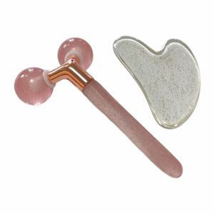 Ensemble de rouleaux et de Gua Sha en résine pour le visage, de haute qualité, couleur personnalisée, très vendu, pour le massage et le lifting du visage - Product Image 4