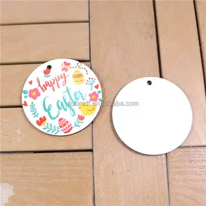 MDFSUB 72x72mm Round Sublimation Ornament Blank Christmas Hanging Ornament Eco-friendly Blank Sublimation Mdf Christmas Ornament