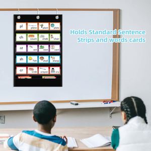 Organizador de Pared con 5 Bolsillos Transparentes para Clases, Tabla de Palabras Estándar para el Hogar, la Escuela o la Oficina - Product Image 6