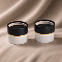 Boîte cadeau cylindrique personnalisée pour cosmétiques, parfums, bijoux et bougies avec impression de logo, estampage à chaud et finition laminée