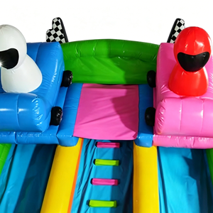 Tobogán Inflable Comercial de PVC con Diseño de Auto de Carreras para Niños, <span class=keywords><strong>Alquiler</strong></span> para Fiestas de Carreras, Juego Interior y Exterior - Product Image 4