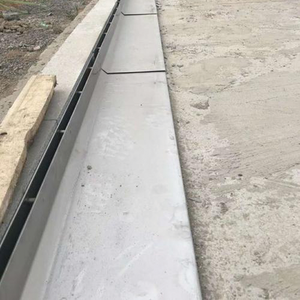 Drainage des eaux de pluie en extérieur Fossé Gouttière de pluie Systèmes de tranchées de drainage de tranchée de drainage avec couvercles de fentes en acier inoxydable - Product Image 4