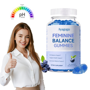 Custom Label Probiotic <b>Gummies</b> Immune Defense Antioxidant 60 Count Blueberry Flavor PH Support Women OEM Private Label GMP Facto - Product Image 1