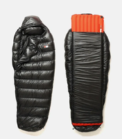 Système de couchage 2 en 1 en nylon mat extraléger, sac de couchage en duvet de canard