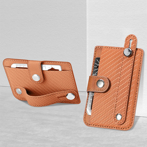 Fundas Plegables para iPhone con Textura de Fibra de Carbono, PU Anti-Caídas, a Prueba de Golpes, Diseño Urbano, con Ranura para Tarjetas y Soporte - Product Image 1