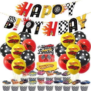 Nice Kids Boy <strong>Birthday</strong> Supplies Cake Cupcake Decoration <strong>Hot</strong> <strong>Wheels</strong> <strong>Birthday</strong> Theme <strong>Party</strong> Racing Car Happy <strong>Birthday</strong> <strong>Party</strong> - Product Image 1