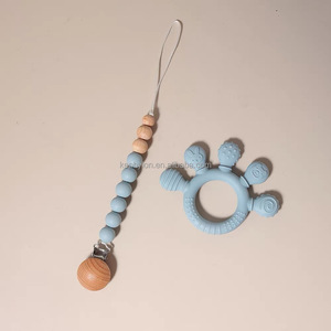 Mordedores de Silicona para Bebés, Libres de BPA, No Tóxicos, con Anillo de Madera con Forma de Animal, Juguetes Sensoriales para la Dentición - Product Image 2