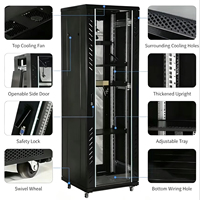 Armoire serveur sur pied de 2,0 m de profondeur, 19 pouces, 2040*600*600 mm, en acier laminé à froid SPCC, pour centre de données et réseau.