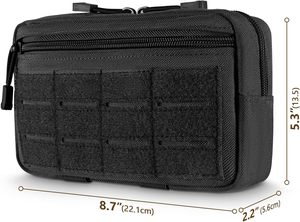 Pochette Admin MOLLE Personnalisée AYPPRO, Sac à Outils EDC en Nylon Imperméable avec <span class=keywords><strong>Patch</strong></span> Drapeau Américain, Faible MOQ 200 pièces, Logo d'Usine, DDP USA - Product Image 6