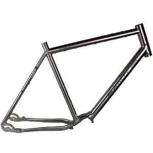 Ti脂肪自行车车架安全带开口系统钛硬式自行车车架皮带传动Ti脂肪框架与小齿轮齿轮箱