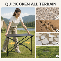Table de camping pliable en alliage d'aluminium YYD OVERLAND, modulaire IGT, 89 cm, hauteur réglable, table de pique-nique d'extérieur avec sac de transport
