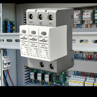 Parafoudre solaire 1000VDC 3P T2 40KA résistant aux intempéries avec composants en laiton, oxyde métallique et caoutchouc silicone