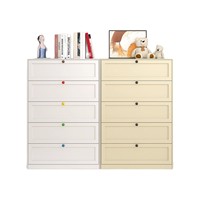 Armoire de rangement en acier à 5 tiroirs avec étagères réglables, buffet durable et écologique à 2 portes pour la cuisine, la maison ou le bureau