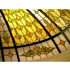 Tifny-cúpula de techo de vidrio transparente texturizado y mosaico de arte, cristal con plomo y estaño de soldadura para decoración de hogar - Product Image 4