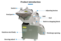 Industriële vlees snijmachine, fruit snijmachine, vleesblokjes snijmachine