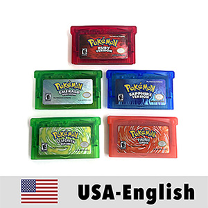 USA FRA NOE ESP IC SAVE CART POKE Leaf Green Fire Red Ruby Emerald SAPPHIRE set box trey manual <b>Game</b> cartridge for Gba - Product Image 4